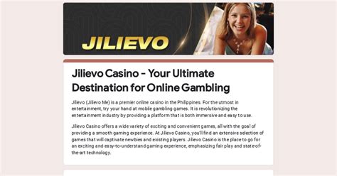 jilievo2|JILIEVO: Ang Premier Online Casino Destination sa .